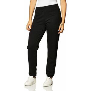 Hanes Womens Ebony Mid Rise Elastic Waist Pull On Ecosmart Sweatpants Size M